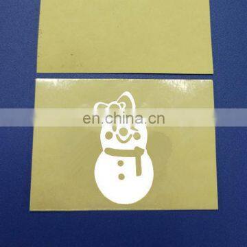 cute snowman thin adhesive label sticker for wine glass