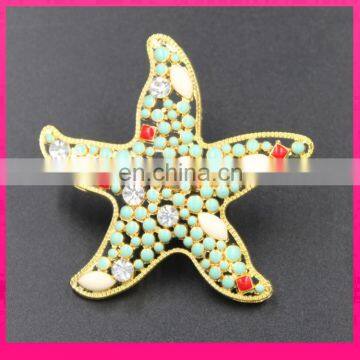 starfish shape rhinestone flip flop slipper ornament crystal sandal buckle