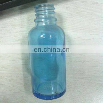 light blue color 30ml GLASS BOTTLE with NARROW NECK DIN-18