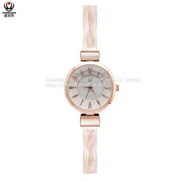 XINBOQIN Supplier Custom Brand Luxury LOGO Woman Fashion Elegant Quartz Acetate Watch