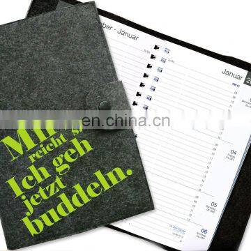 Color Custom A4 A5 A6 Felt Notebook Cover With Pen Holder for Promotional photo-4