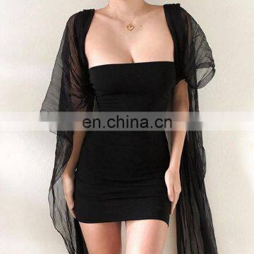 LAITE D2177 Amazon Hot Sales Soft Off-shoulder Backless Casual Dresses Women Fashion Bodycon Sexy Dresses photo-3