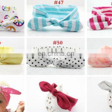 Bohemian Mermaid Cotton Girl Baby Bow Headband Wave Point Turban Twist Head Wrap Twisted Knot Soft Newborn Baby Headband
