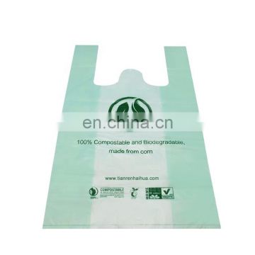 Durable 100 Biodegradable Compostable Eco friendly Plastic Packaging T-shirt bags