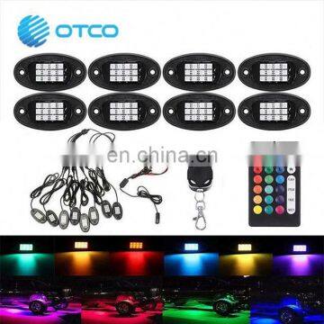 China Multicolor Ultra Wide Car Decorative Chassis Lights Offroad Led Rgb Rock Lights Music For Jeep Suv Atv Truck Motorcycle