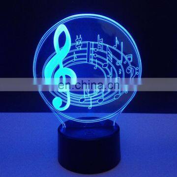 Romantic Acrylic Musical Note 7 Color Change Table Lamp 3D LED Night Lights Bedroom Decor Novelty Lustre Holiday Gift for Kids photo-6