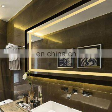 Durable Home Illuminated Decorative Bath Wall Antioxidative Mirror Ultra Clear