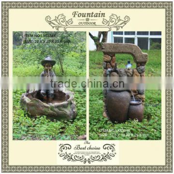 LX63344 Portable Home Garden Fountain Statues