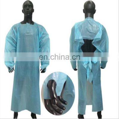 personal protective equipment Disposable isolation gown PE/CPE blue disposable isolation gown