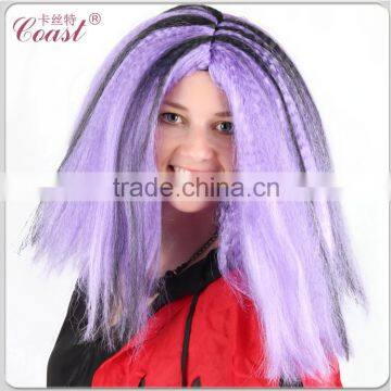 new design cheap black highlights purple wig