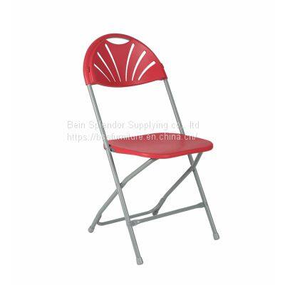 Durable Special Back Blue Plastic Foldable Outdoor Chair