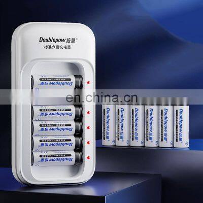 China Supplier 6 Slots LED Intelligent Rapid AA AAA Battery Charger for 1.2V Ni-MH/Ni-CD Rechargeable Battery