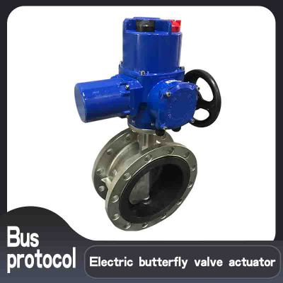 Corrosion resistant electric actuator  DN80  Flange butterfly valve