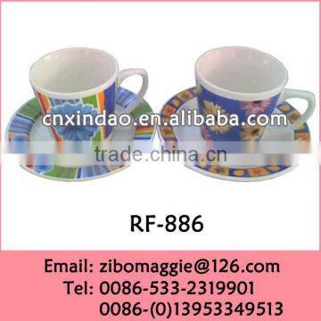 Hot Sale China Produced Mini Ceramic Wholesale Expresso Cup Saucer for Coffee Shop