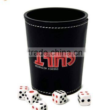 Elegent Small Mini Portable Leather Dice Shaker photo-4