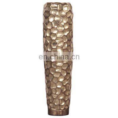 tall metal flower vase