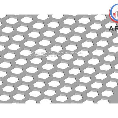 Hexagonal Perforated Expanded Sheet Metal for Window Safety HJP-6535     Hexagonal Perforated Sheet Metal