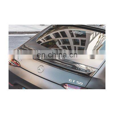 China Market Best Quality Glossy Carbon Fiber Trunk Diffuser Racing Rear Spoiler For Mercedes-Benz AMG GT50 photo-2