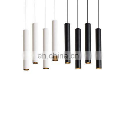 Mininalist LED Pendant Light Long Tube Lamp Cylinder Pipe Hanging Lamps Kitchen Island Dining Room Cord Hanging Pendant Lamps