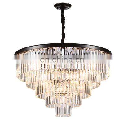 Modern Style Stock Living Room Large Gold Wedding Crystal Ceiling Luxury Chandelier Pendant Lights