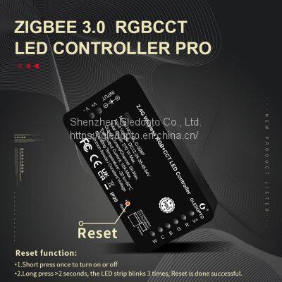 Gledopto New RGB+CCT LED Strip Controller/Receiver Light Dimmer and RGB+CCT Colors Adjustment photo-2