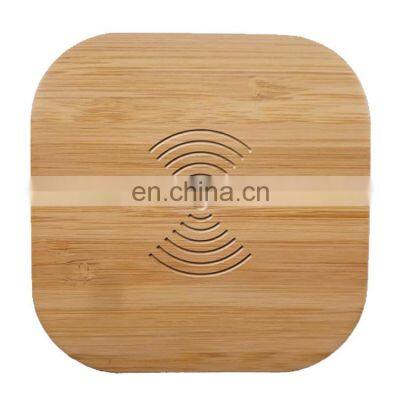 QI Wireless charger 10W fast charger receiver surface Wireless  phone charging Bamboo Wood Wireless Charger for iphone