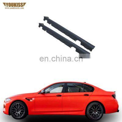 Automotive Car Parts PP Material For BMW 5 Series F10 F18 2011-2017 Upgrade 2021 M5 PP Side Skirt Black Side Skirt