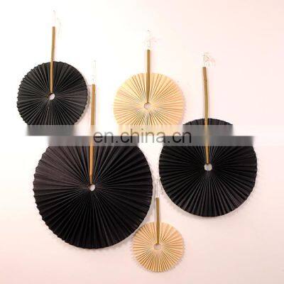 Collection Of Handwoven Bamboo Fan Wall Hanging Set Custom Color High Quality Cheap Wholesale Vietnam Manufacturer photo-2