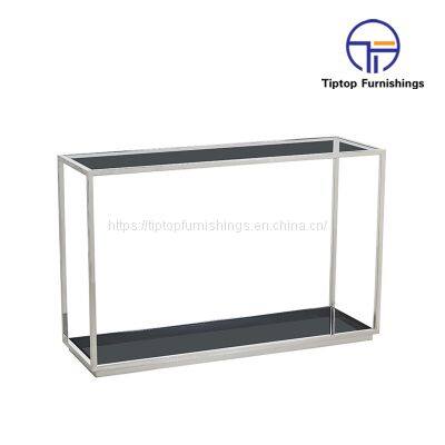High End Luxury Designs Modern Dining Console Table tv Tables Stainless Steel Gold Console Cabinet photo-2