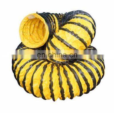 Yellow PVC Tarpaulin Ventilation Hose Hvac Flexible Duct Tube For Air Conditioner photo-3