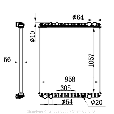 China Customized Freightliner Auto Accessories Radiator 0527749003 800057  1052  SRM8057  239195