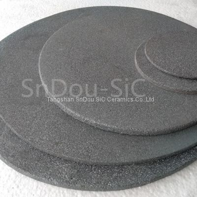 RSiC round plates, ReSiC kiln shelves, recrystallized silicon carbide ceramic slabs, RSiC setters