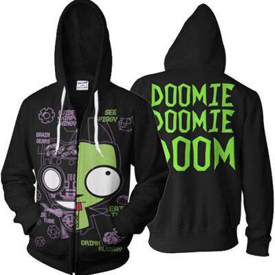 Anime Mens Hoodies Cosplay Jacket Adult Casual Hooded Zip Up Sweatshirt Coat
