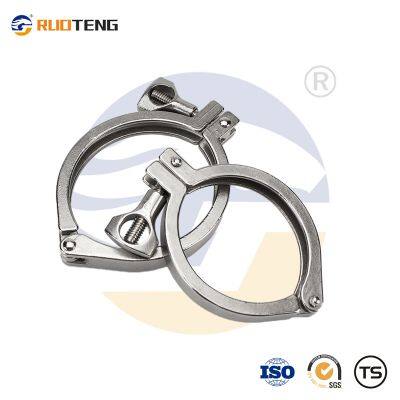 [RUOTENG]  Sanitary Stainless Steel Pipe Light Single 2PC Pin Clamp 1/2