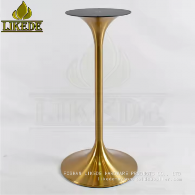 Hot Sale Brushed Gold SS304 Stainless Steel Table Base Elegant Furniture Legs for Bar Tables photo-2