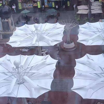 Intelligent Automatic Upgrade Membrane Structure Outdoor Landscape Umbrella photo-5