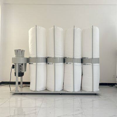 Providing Effective Sawdust Extraction and Filtration 4kw State-of-the-Art Bag-Type Dust Collector for Woodworking