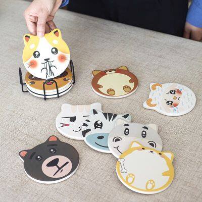 Factory Wholesale OEM ODM Animal Shape Diatomite Diatomaceous Earth Cup Coaster
