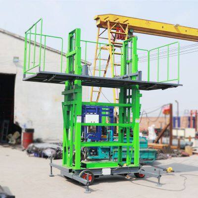 Hydraulic Mast Lifter Mobile Electric Mobile Masonry Platform Elevators Ladder Lift photo-3