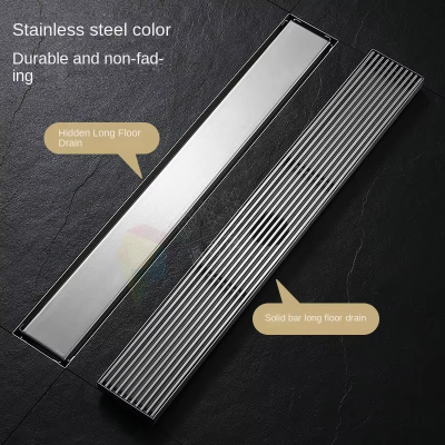 Large Deodorant Floor Drain Modern 304 Stainless Steel Rectangle Side Drain for Bathroom Shower Room Toilet Kitchen Bedroom photo-4