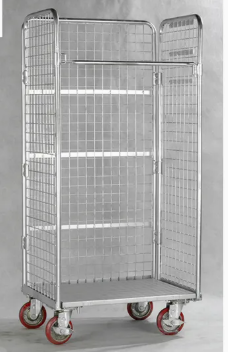 Customized Galvanized Metal Roll Cage/Logistical Trolley photo-3