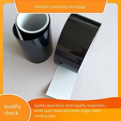 99.9% Fully Light-blocking Ultra-thin 0.05 White Adhesive Pet Black-and-white Single-sided Tape, Soft and Non-curling Led Tape
