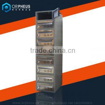 OR-MBD004-8 Floor Type Mailbox Sliver Colour Stylish Free Standing Mailbox For School