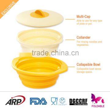 ARP unbreakable microwave foldable silicone bowls