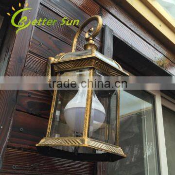 Aluminum Lantern Outdoor Solar Wall Light 110V/Exterior Lighting Fixture