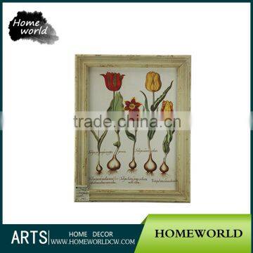 Pretty Printing Art Daffodil Wooden Framed Painting for New House Decoration