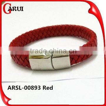 Customized Logo Clasps for Leather Bracelets Bio Magnetic Bracelet Genuine Mens Handmade Braided Leather Bracelet Quality Choice Mo photo-4