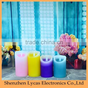 Multi-color wax Simulated flame led candle flameless