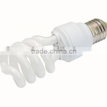 9w/11w/13w/15w half spiral CFL lamp compact fluorescent lamp