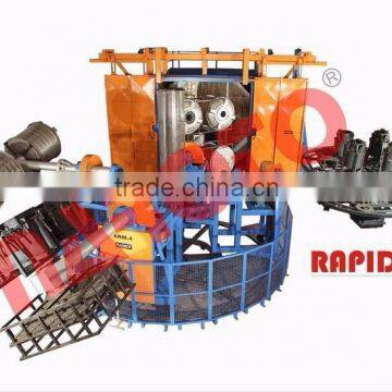 Moving oven rotomoulding machine